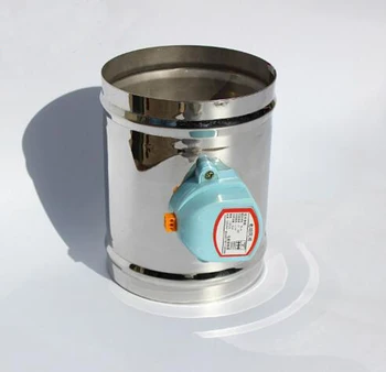 

200MM Stainless steel motorized air damper, 220VAC Air damper air tight type, 8" ventilation pipe valve