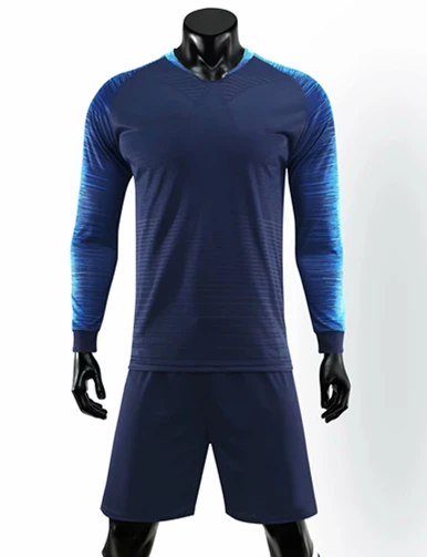 ZMSM для взрослых с длинным рукавом футбол, трикотажные комплекты Survete для мужчин t Футбольная форма тренировочная рубашка шорты спортивный костюм DN8201 - Цвет: Royal blue