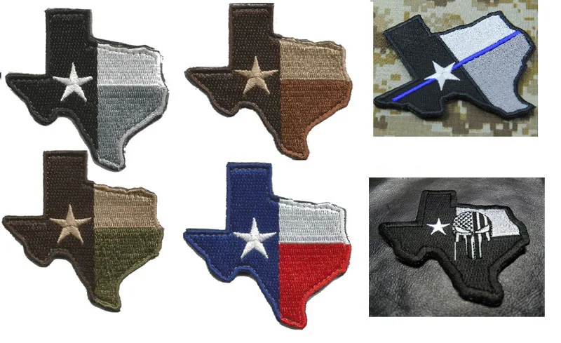 

custom Texas State Flag map patches hook back USA army morale Patches tactical military for coat vest