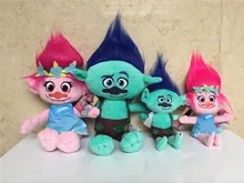 Large 23 35cm Newest Trolls Mega Town The Good Luck Trolls Poppy Branch DreamWorks Doll Cartoon