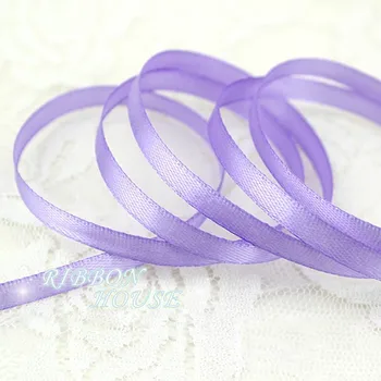 

(25 yards/roll ) 1/4" (6mm) Lavender Single Face Satin Ribbon Webbing Decoration Gift Christmas Ribbons Wholesale