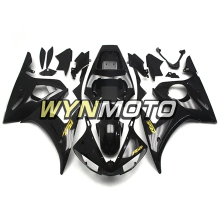 Выполните обтекатели комплект для Yamaha R6 03-04 2003 2004 впрыск АБС пластмасса кузов электронный атомайзер рамы черный панелей нового