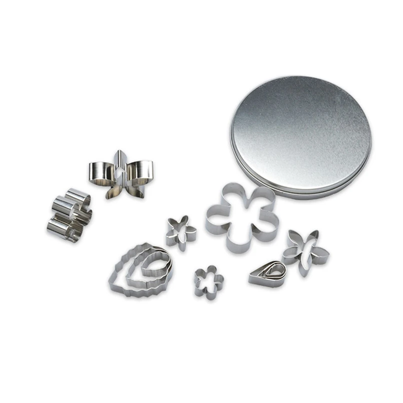  12Pcs Stainless Steel Biscuit Pastry Cookie Cutter Cake Decor Baking Mould Tools   #4D21 (2)
