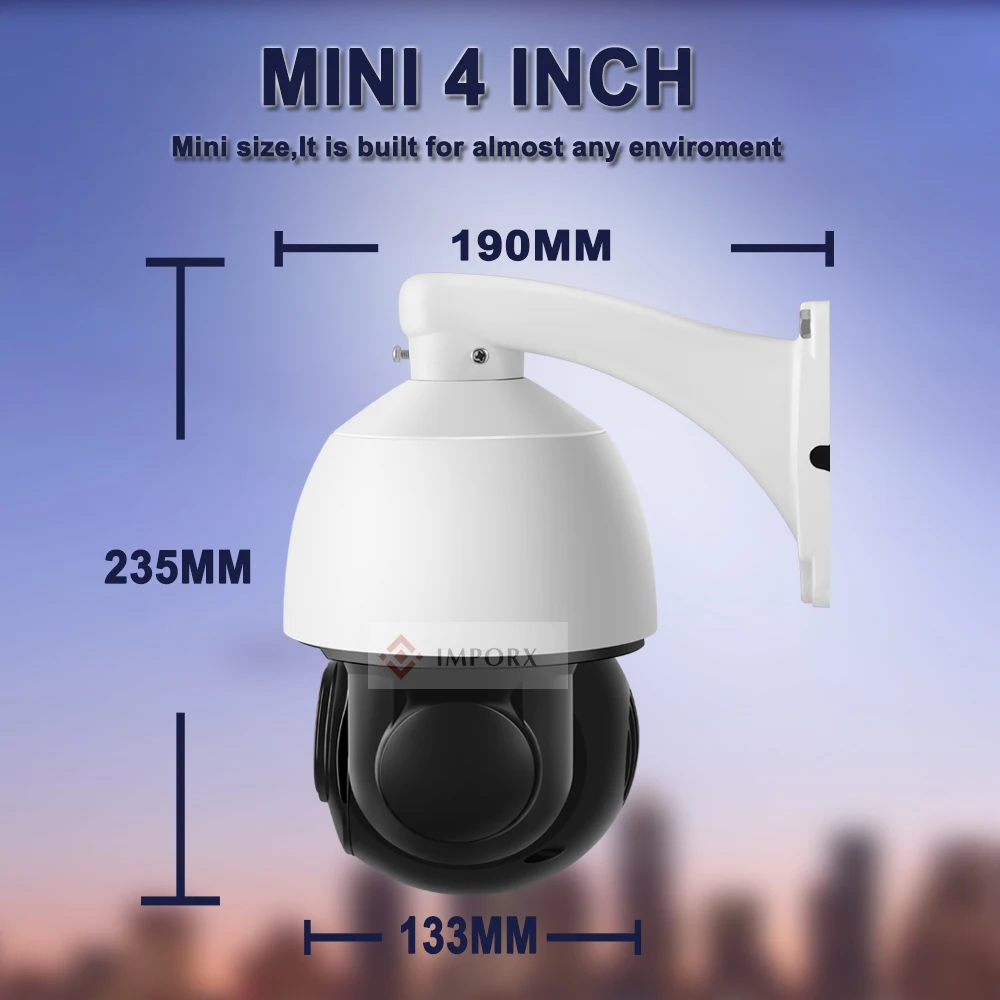 IMPORX PTZ IP Камера 2MP HD 36X Мини купольная POE Камеры Скрытого видеонаблюдения Открытый