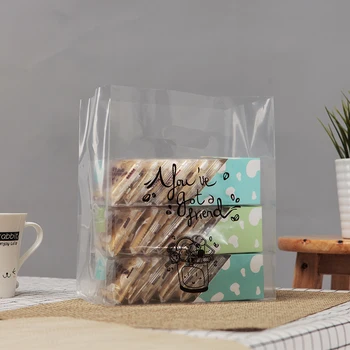 

50pcs clear Cookie Candy Bags for Packaging transparent Takeout Plastic Bag For Toys boutique Package Bags Salad box packing bag