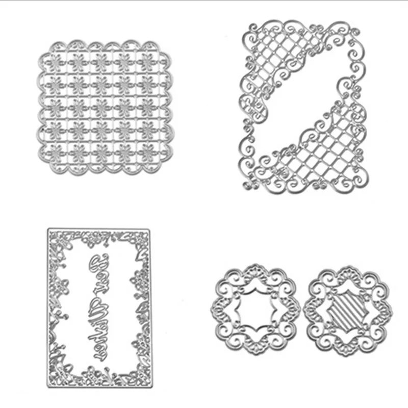 

Naifumodo Frame Floral Dies Cutting Craft Metal Cutting for Scrapbooking Wedding Card Album Decor Embossing Stencil Die Cut