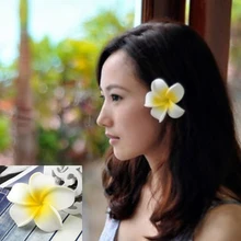 30 Новая мода смешанный цвет Сказочный Плюмерия цветы мыло ФРАНЖИПАНИ цветок заколка для волос для невесты зажим для волос 6 см