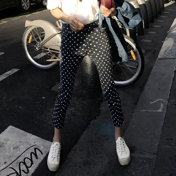 polka dot jeans womens