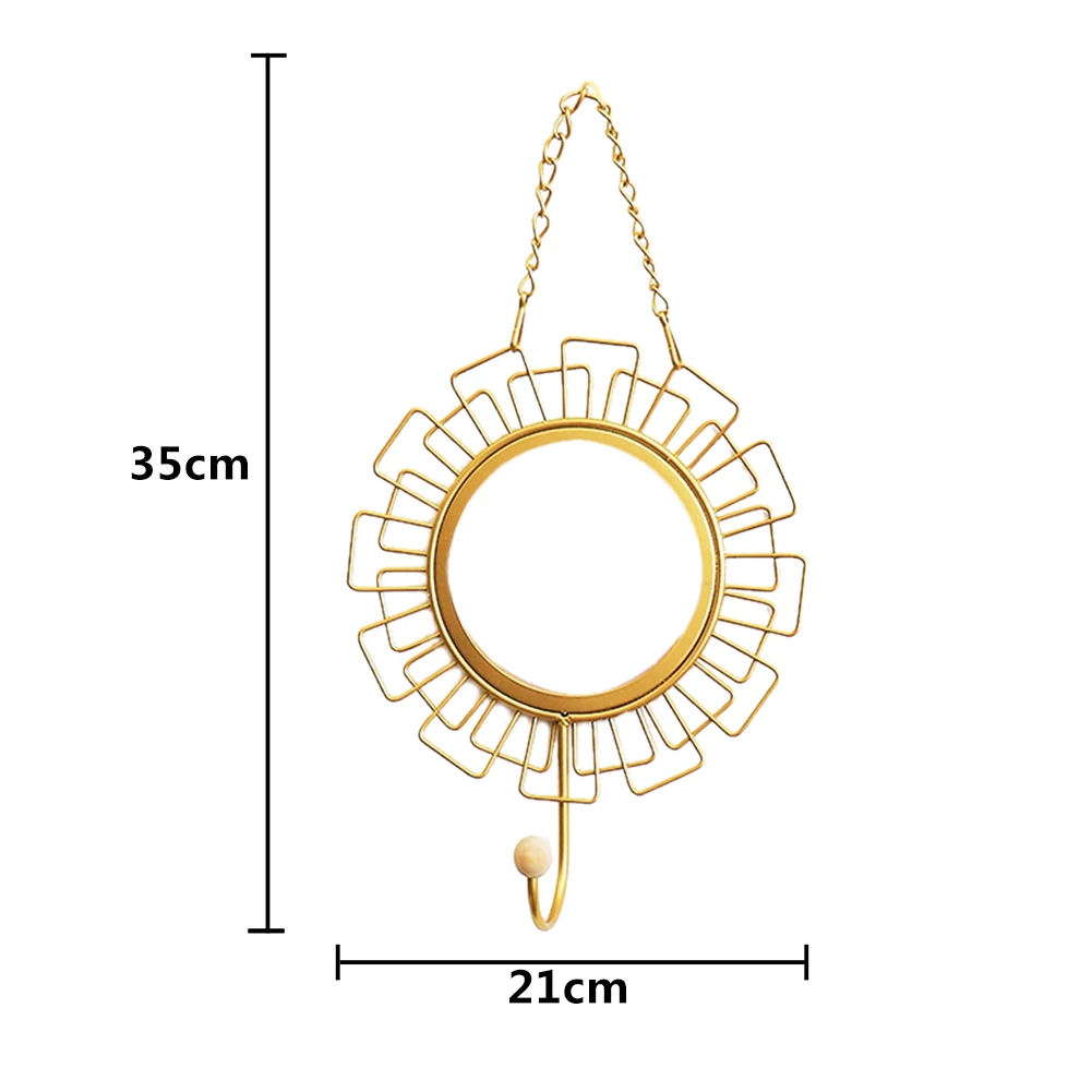 В скандинавском стиле кованого железа крюк зеркало ручной работы изделия из металла простые современные настенные гобелены украшения гостиной практичный подвесной