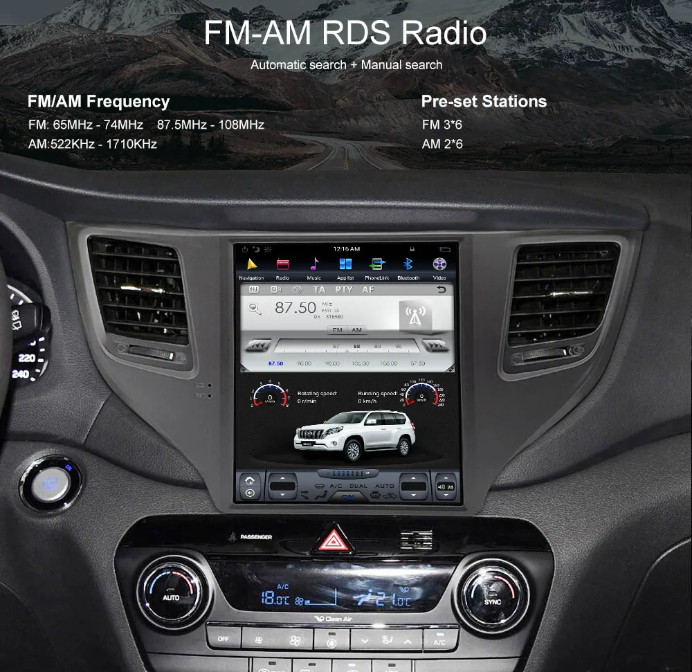 Clearance ZWNVA Tesla IPS Screen Android 7.1 Car No CD DVD Player Radio GPS Navigation For Hyundai Tucson 2015 2016 2017 2018 Headunit 9