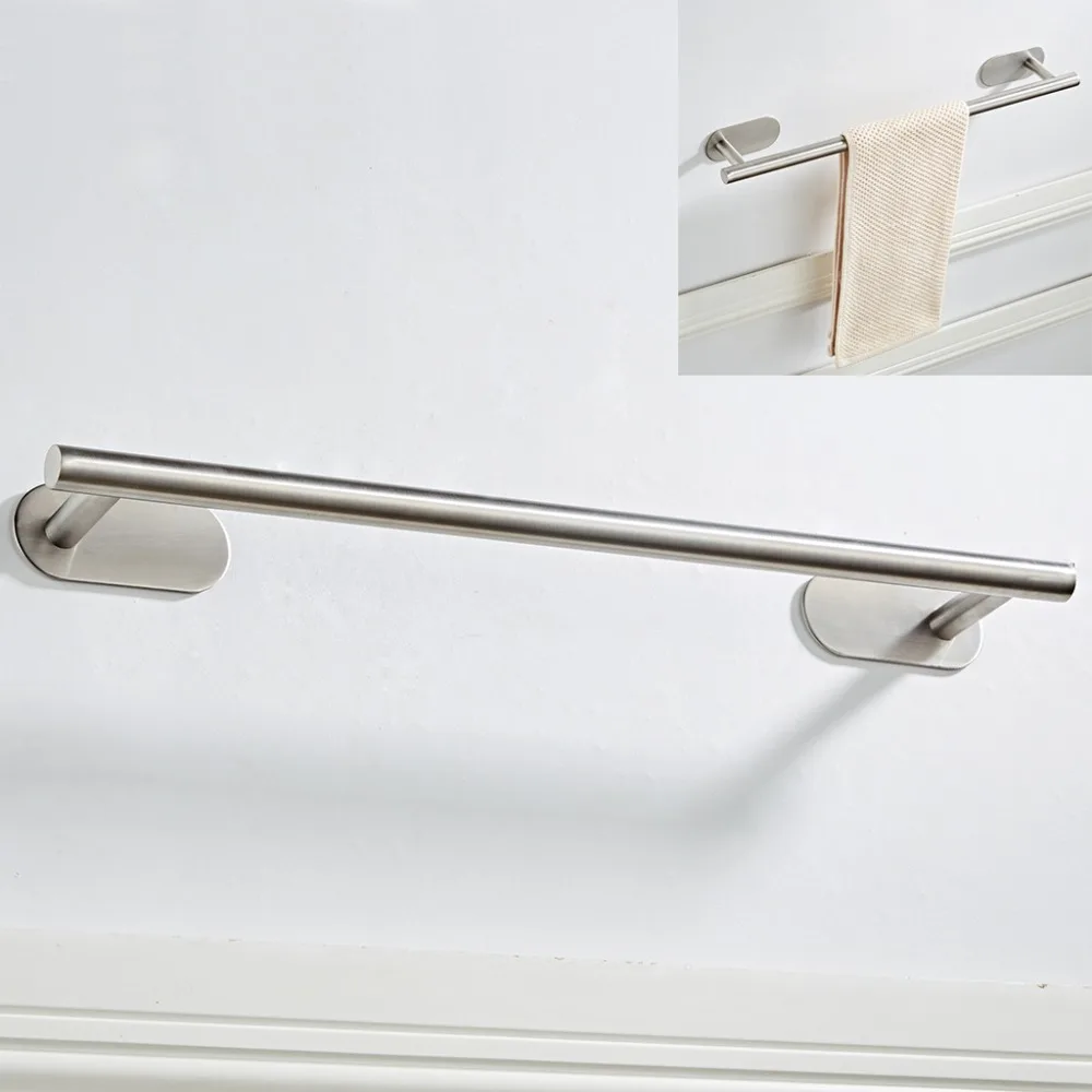 SRJ 304 Stainless Steel 40cm/50CM Bath Towel Holder Bathroom Kitchen Wall-mounted Towel Polished Rack Holder Hardware Accessory 
