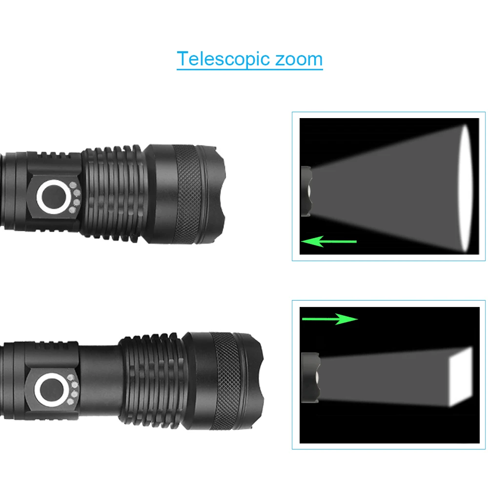 XHP50.2 мощный флэш светильник usb зарядка Zoom СВЕТОДИОДНЫЙ Фонарь xhp50 18650 26650