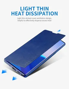 Image 5 - X level slim leather stand ultra thin flip case luxo para samsung galaxy note 10 + s10 s20 s21 ultra 5g