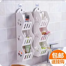 Multi-layer Wall Shelf Bathroom Accessories Wood Storage Rack