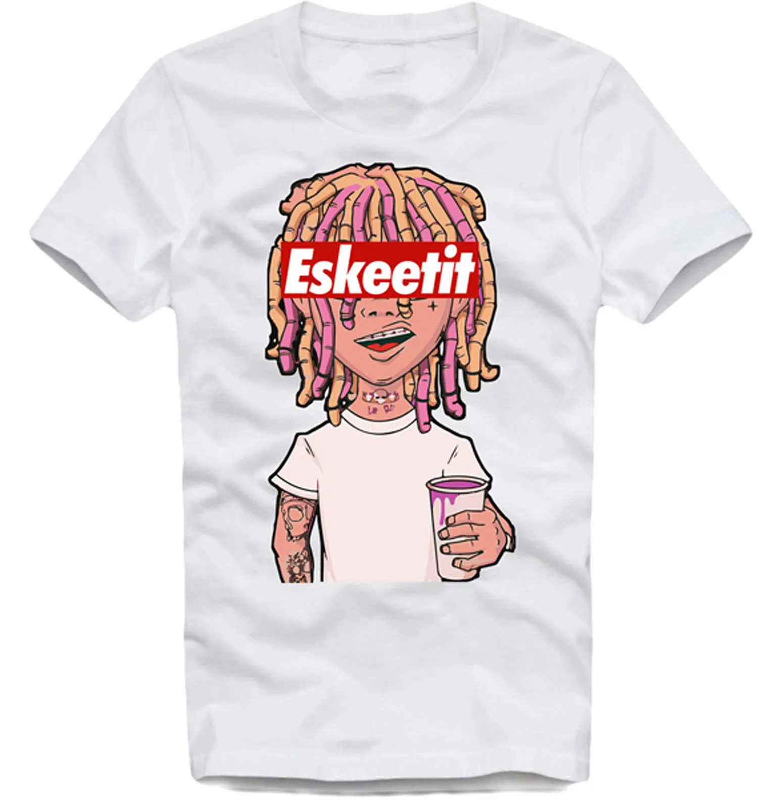 E1SYNDICATE футболка LIL насос ESKETIT открытым УЗИ YACHTY Ксана 6IX9INE ESKEETIT 3538 | Мужская одежда