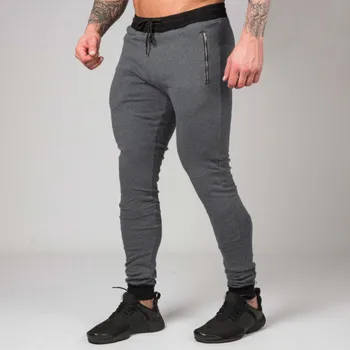 

JAYCOSIN Men pant 2019 TOP Mens Summer Fitness Solid Bodybuilding Drawsting Long Sports Pants Trouser 4.23