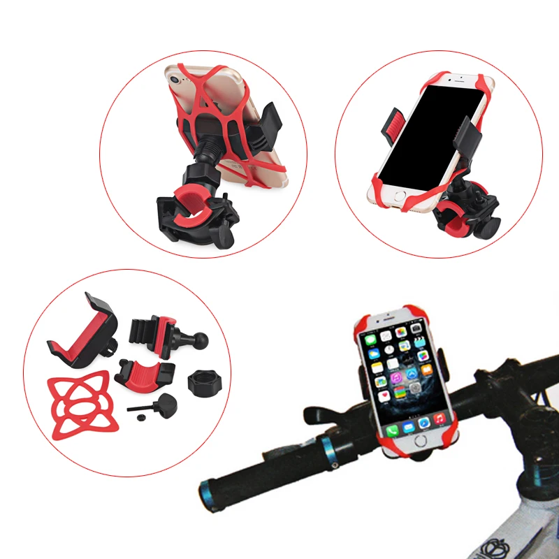  Motorrad Lenker Halterung Bike Fahrrad Telefon Halter Mit Silikon Unterstützung Band Für Iphone Sam