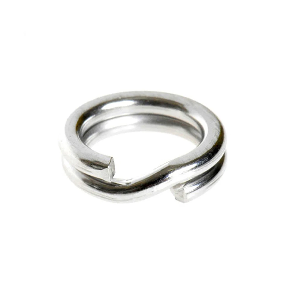

50Pcs Stainless Steel Split Flat Rings for fishing Lures Crank bait Hard Bait carp Fishing Tools Double Loop 5mm/6mm/7mm/8mm