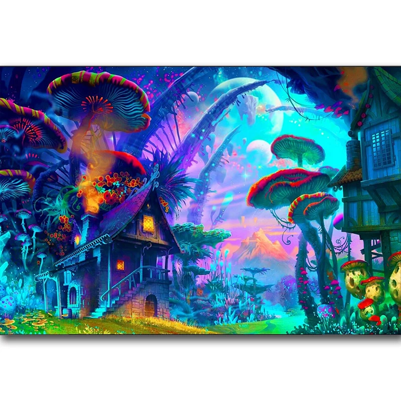 

Diamond Painting Full Square/Round Home Alice Wonderland Mushroom Adventures Cyndi 5D Daimond Painting Rhinestone Cross Stitch