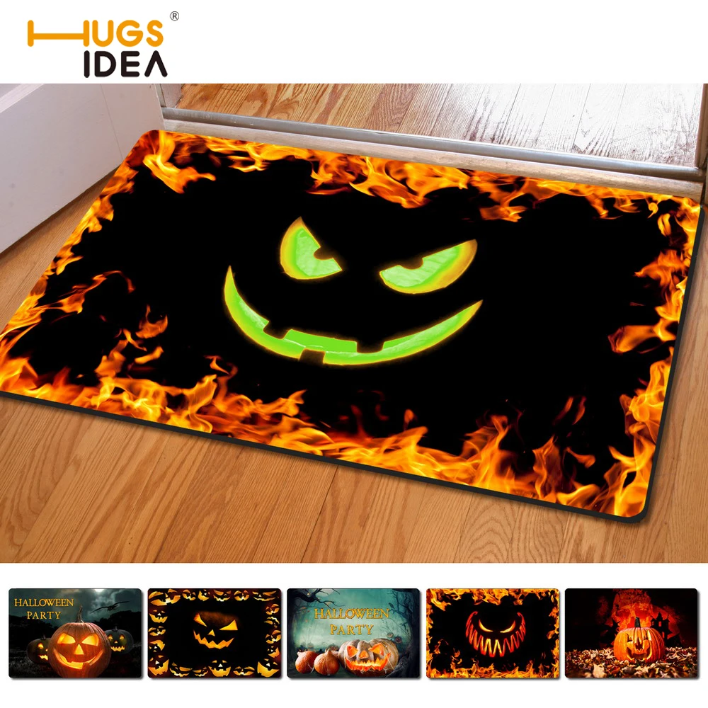 hugsidea halloween pumpkin loper welcome carpet commercial home decoration mat outdoor rugs anti slip floor - Halloween Rugs hugsidea halloween pumpkin loper welcome carpet commercial home decoration mat outdoor rugs anti slip floor - Halloween Rugs