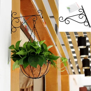 

European Style Wall Hanging Flowerpot Bracket Iron Flower Stand Balcony Home Decoration Iron Plants Pots Hooks