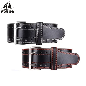 

FDBRO For Men Women Weightlifting Equipment Leather Weight lifting Belt Gym Training Fitness Waist Back Support Squat Power