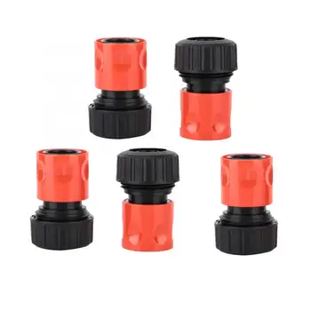 

5Pcs 3/4" Black/ Orange Plastic Hose Pipe Connector Tap Connection Home Garden Water Pipe Adapter