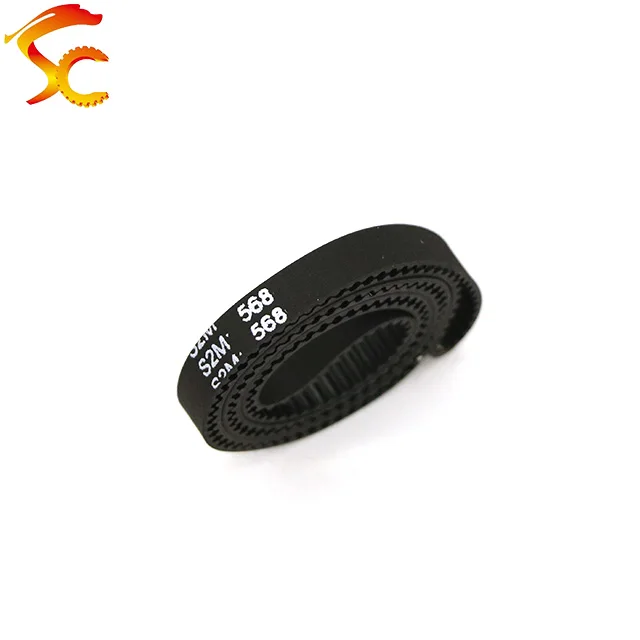 

1PCST S2M closed loop rubber S2M timing belt S2M-568-3MM/6MM Teeth 284 Length 568mm width 6mm 3D printer belt