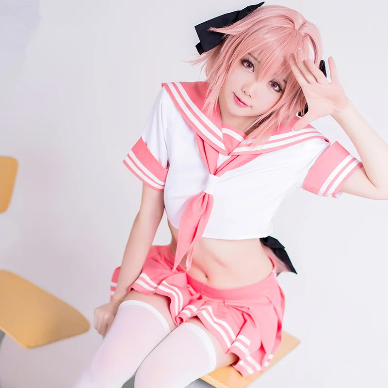 Fate/Grand Order cos FGO Astolfo Косплей косплей костюм моряка JK Аниме на Хэллоуин|Костюмы из