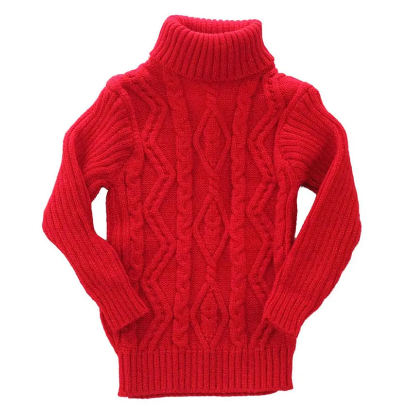 LCJMMO/ г. Зимний Детский свитер высокого качества для девочек; Новые однотонные вязаные свитера с высоким воротником для маленьких мальчиков; мягкая теплая верхняя одежда для детей - Цвет: picture color 06