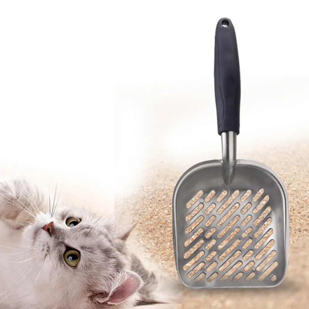 2017 cat litter scoop Aluminum Rubber Shovel Cleaning Garden Pet cat