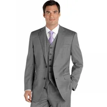 Бренд горячей распродажи стиль Модные самые популярные серые мужские костюмы, Свадебные/деловые костюмы для мужчин, изготовление под заказ мужские вечерние платья