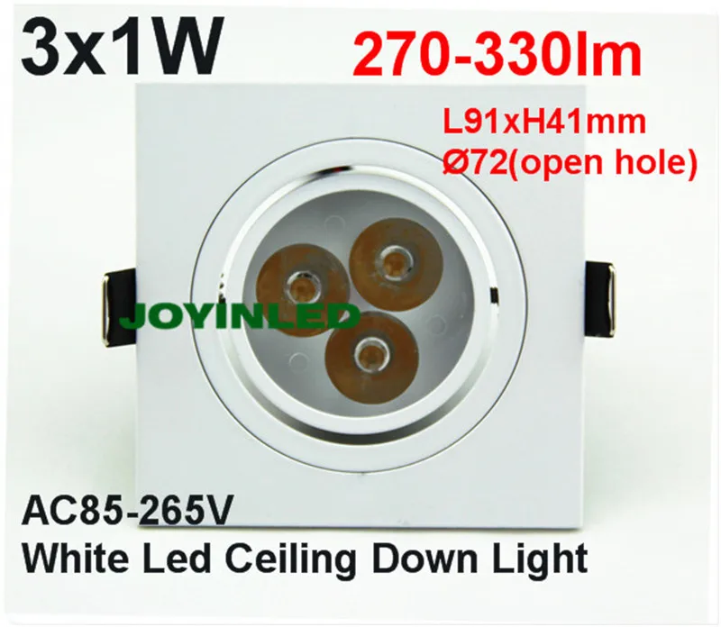 White square led downlight led ceiling lamp 3W with Driver WW CW F 2_1