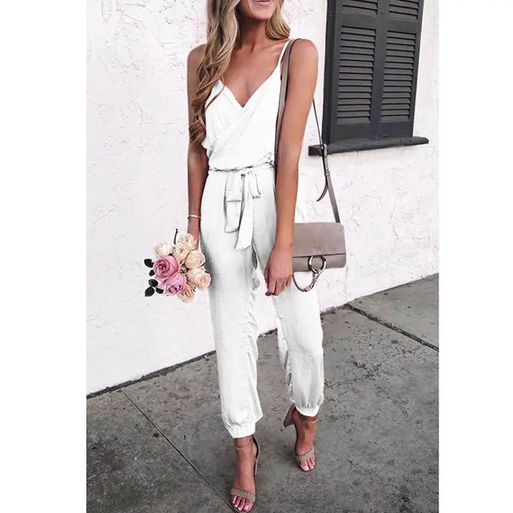 

2019 New Yfashion Women Summer Fashion Leisure Sling Beach Casual Jumpsuit