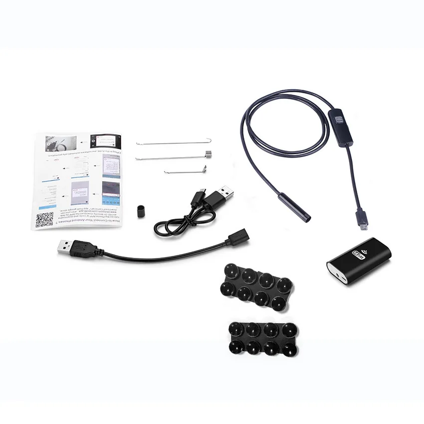 WIFI Endoscope Camera LED 8MM 2/5M  Waterproof Soft Cable Inspection Camera USB Endoscope Borescope IOS Endoscope For Iphone