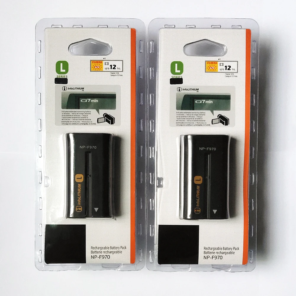 2 шт./лот 6600 мА/ч, NP-F960 NP-F970 NP F960 F970 F950 Батарея для sony PLM-100 CCD-TRV35 MVC-FD91 MC1500C L10