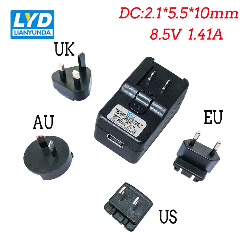 

DC 8.5V/1.41A Supply Medical Equipment Adapter Wall Insertion European US EU PlugOutlet Converter Socket Adapter