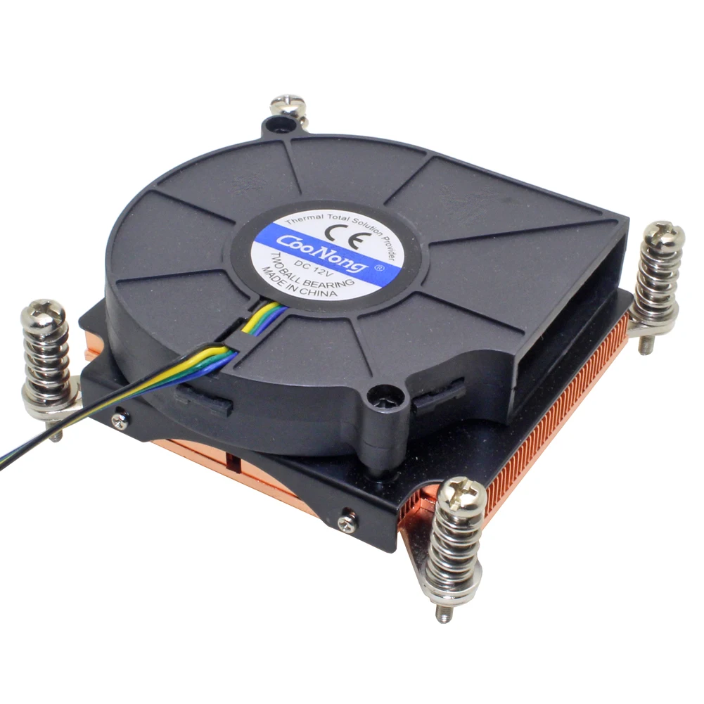 Cooler para Cpu 1u Servidor Dissipador de Calor de Cobre para Intel Xeon Lga 1366 1356 Estação de Trabalho Industrial Computador Resfriamento Ativo