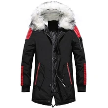 Зимняя куртка, Мужская меховая Толстая ветровка, длинное пальто, Chaqueta Hombre, мужская повседневная верхняя одежда, зимние пальто, кожаная куртка с капюшоном