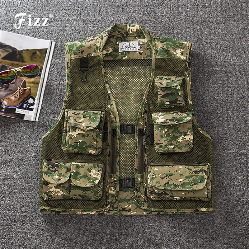 

Outdoor Camouflage Fly Fishing Vest Life Jacket Quick Dry Mesh Fishing Vest M L XL XXL XXXL Photography Vest Fishing Tackle