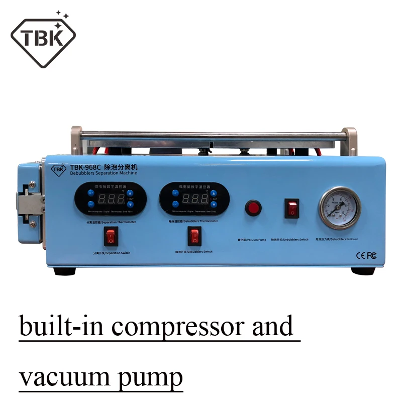  TBK-968C LCD Screen Separate OCA Autoclave Bubble Remove Machine bulit-in compressor vacuum pump fo
