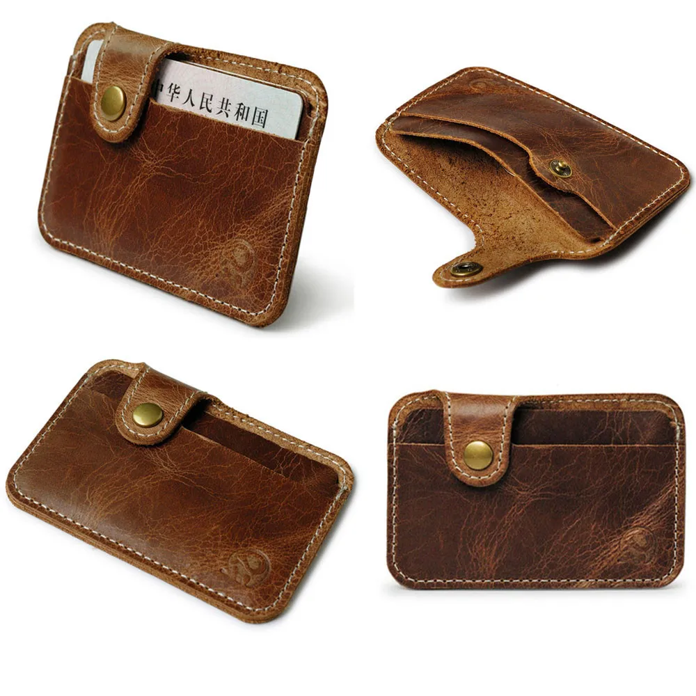 Бумажник мужчины люксовый бренд кошельки для кредитных карт коричневый тонкий мини-кошелек ID Чехол кошелек сумка держатель для визитных карточек горячая Распродажа A0