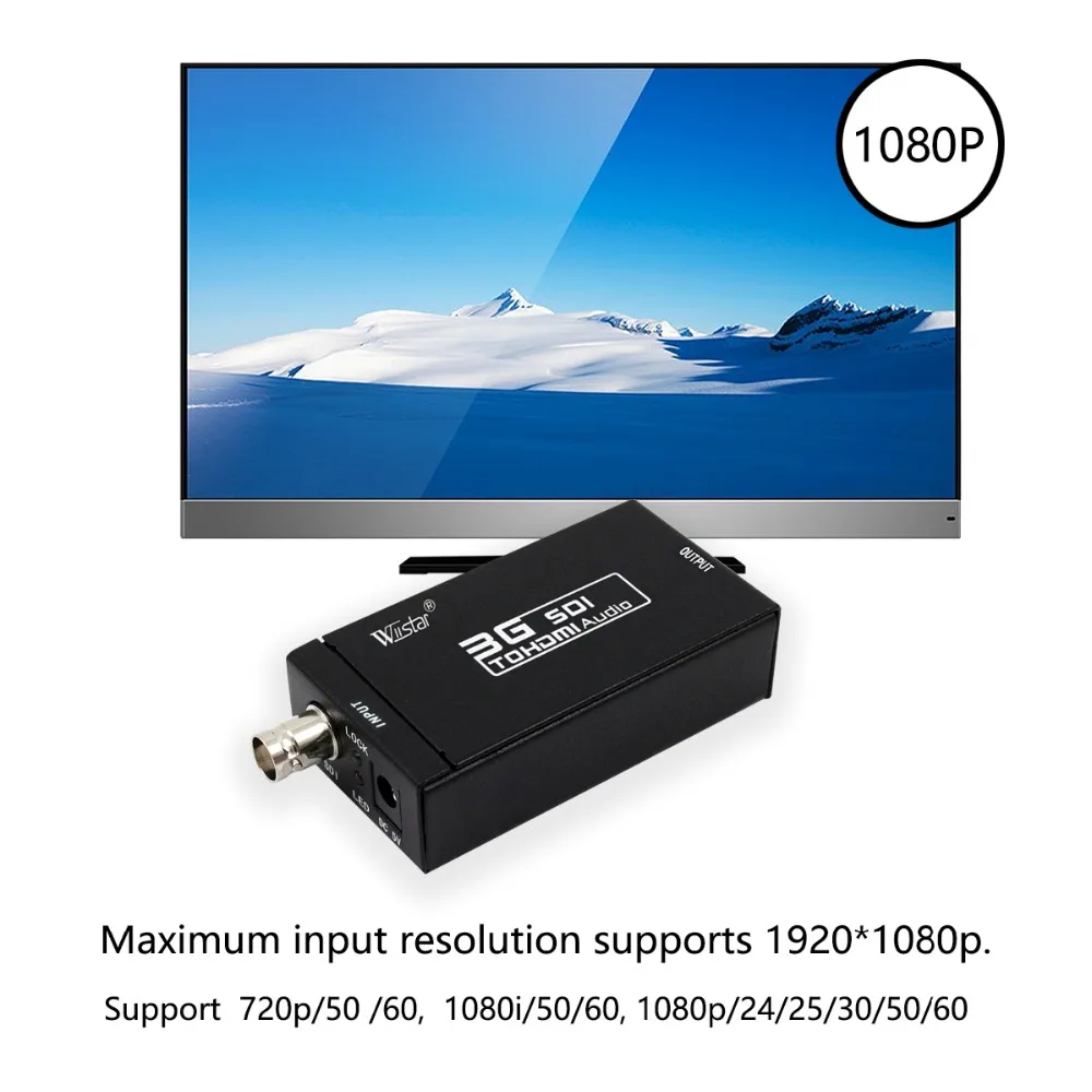 WIISTAR SDI HD 3G к HDMI 720p/1080p адаптер видео конвертер со встроенным аудио|Кабели HDMI| |