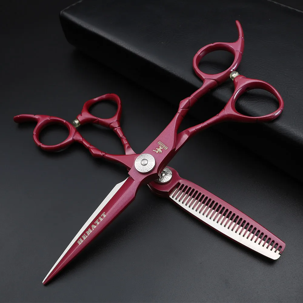 

Sharp and durable hair scissors Professional hair salon barber scissors 6 inch cutting and thinning scissors combination