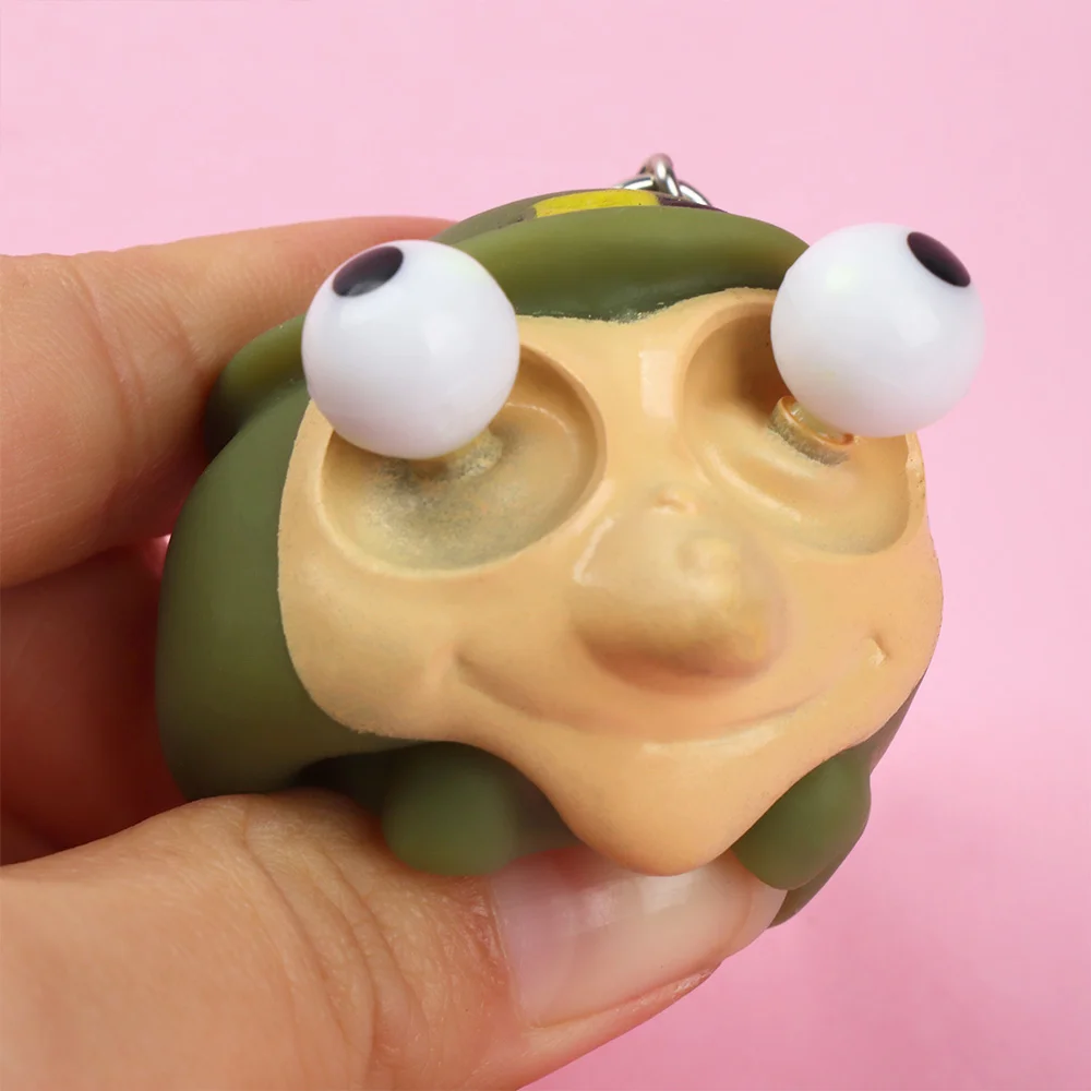 

1Pcs Children's Small Animal Shape Eyes Soft Sprout Soft Glue Metal Decompression Cute Toys Gifts Size: approx 5.5*4 cm