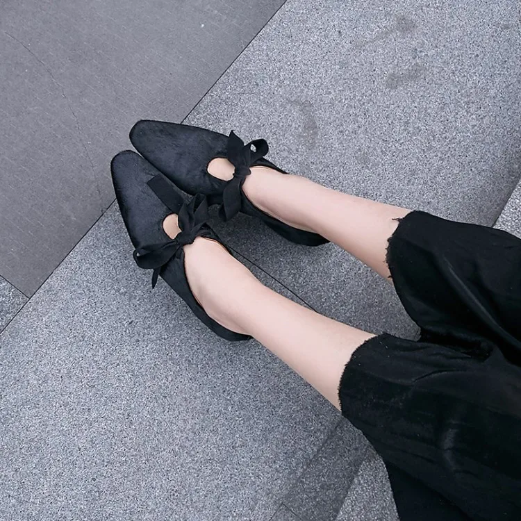 Appartements Crin Femmes Nouveau Mode Dames De Mocassins Doux blanc Bout Plates Casual 2019 Robe Pointu Noir D'été Chaussures H92EDI