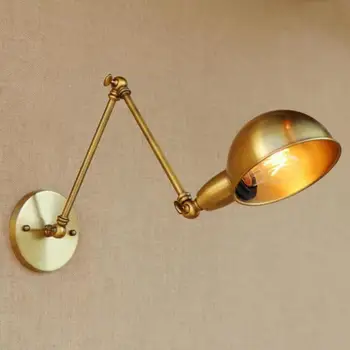 

Fashion golden retro double arm Wall Lamps led lamps wall lamp E27 Edison light bulb Dining room lamps led lustre wall lights