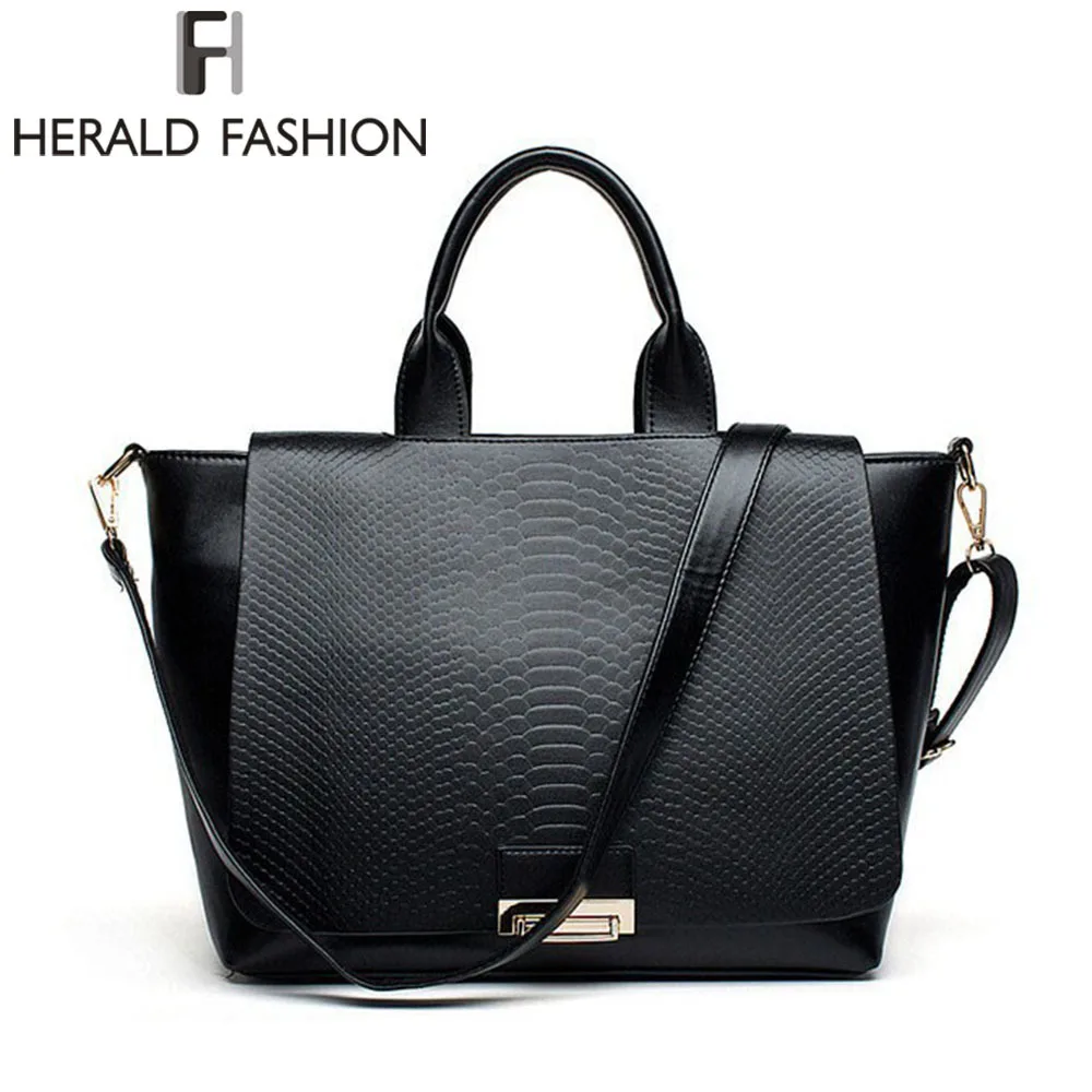 هيرالد الأزياء النساء حقائب جودة بو الجلود الإناث حقيبة كتف التمساح نمط أعلى-حقائب بيد السيدات حقيبة ساعي