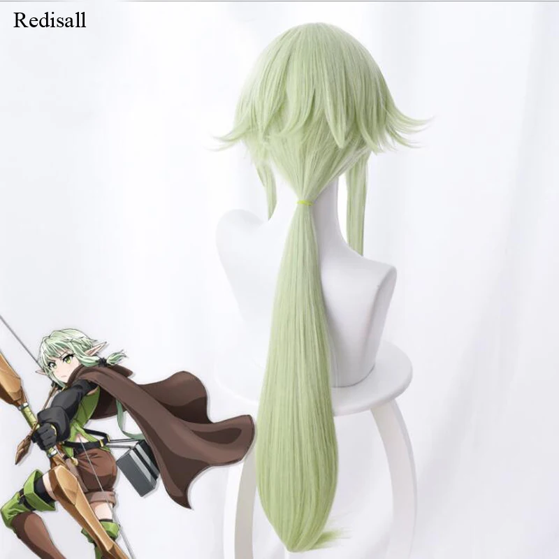 Goblin Slayer High Elf Archer длинные уши зеленый парик косплей Хэллоуин синтетические волосы