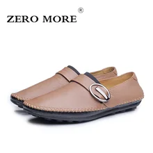 ZERO MORE Мокасины мужские Кожаные Классические модельные Роскошные повседневные туфли из натуральной коровьей кожи мужские слипоны с круглым носком итальянские лоферы